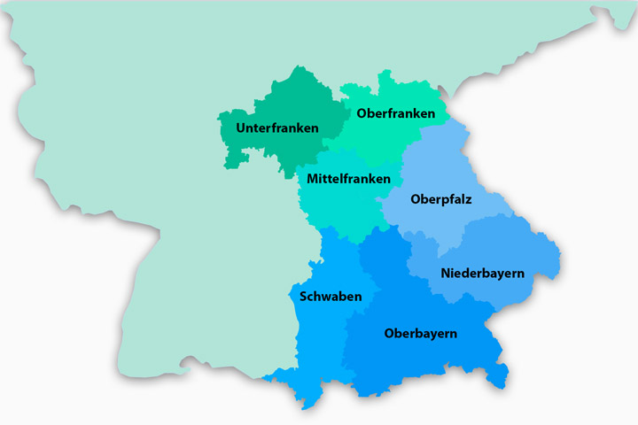 المناطق الإدارية في ولاية بايرن