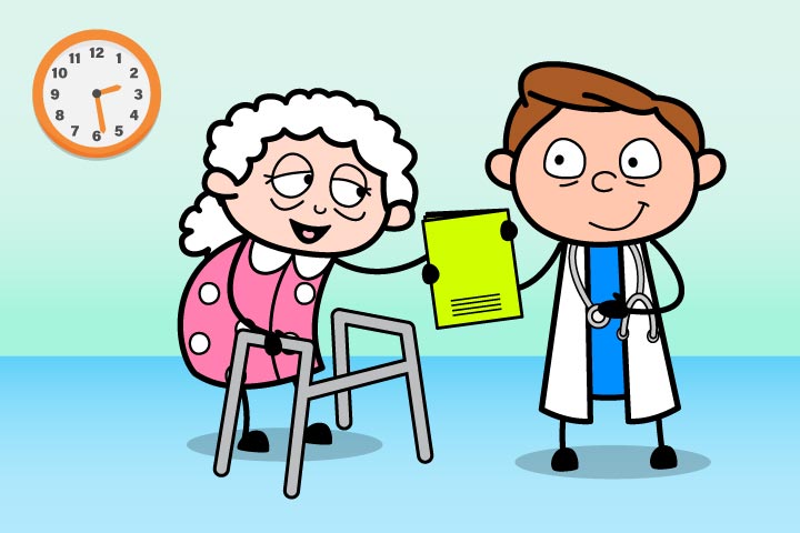 يشرح الطبيب الإجراءات للمرضى