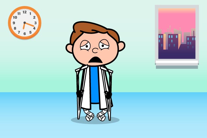 الإنهاك الكبير للطبيب في نهاية المناوبة