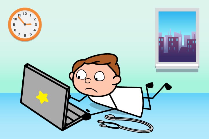 يستعرض الطبيب نتائج الفحوص