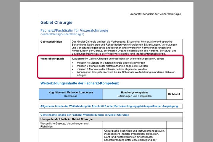 متطلبات التدريب التخصصي